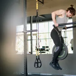 puede ser una foto que se tomó en el gymnasio